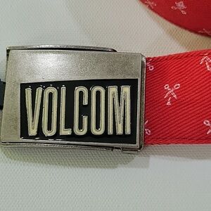 NWT Volcom Sub Pop Records Web Belt Red Deadstock Skate Grunge Y2K OSFA